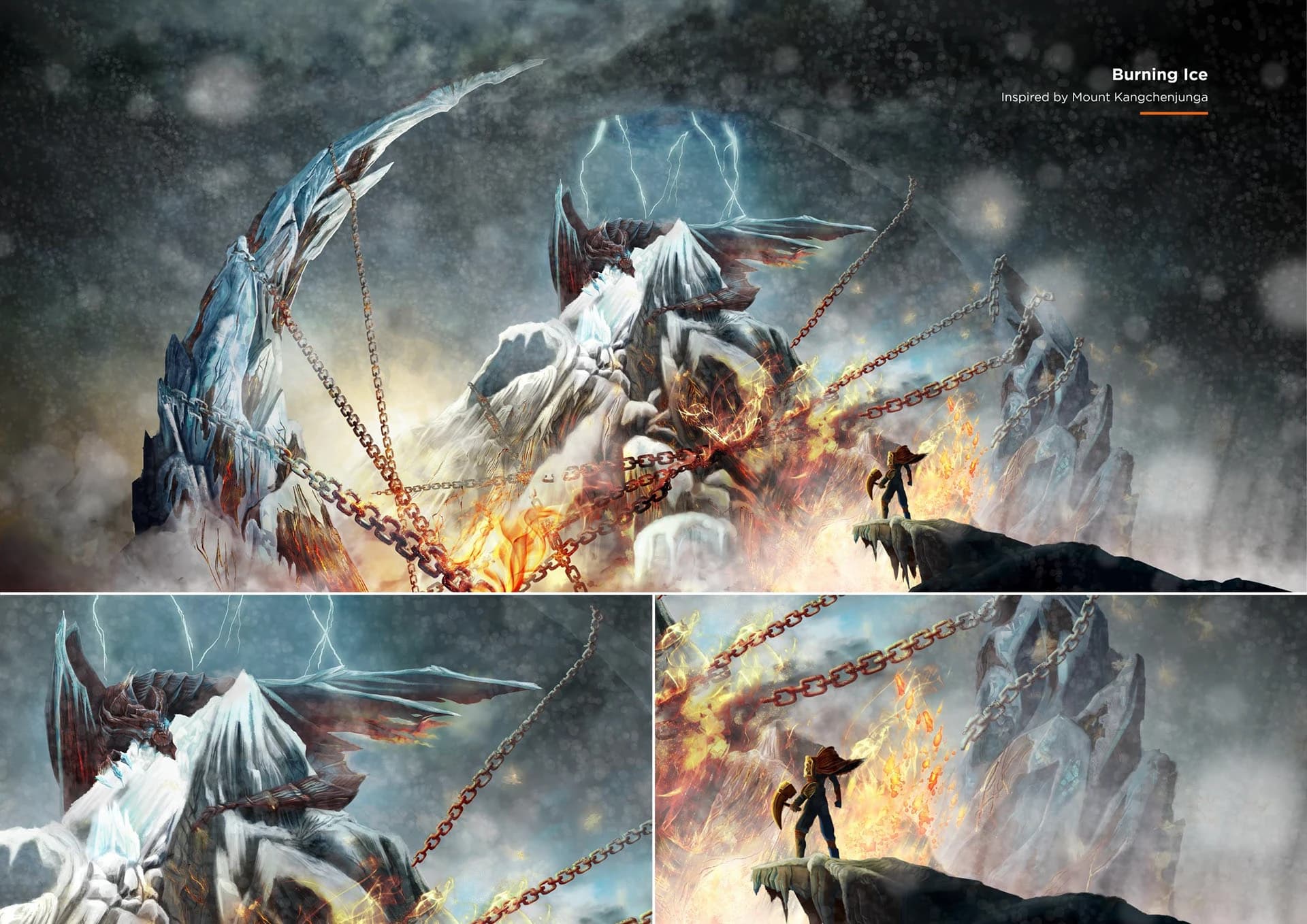 Burning ice concept art