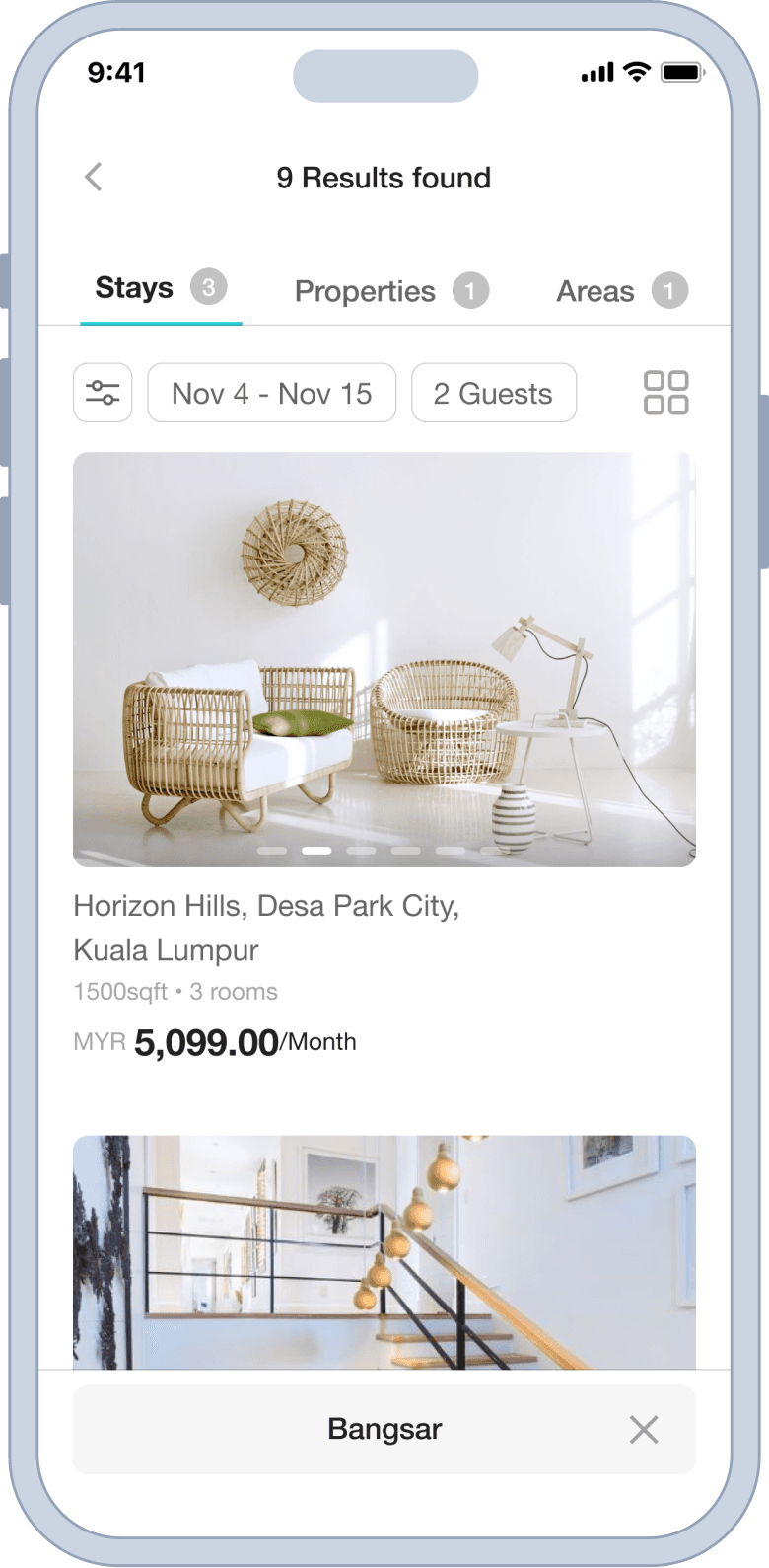 Stay search results