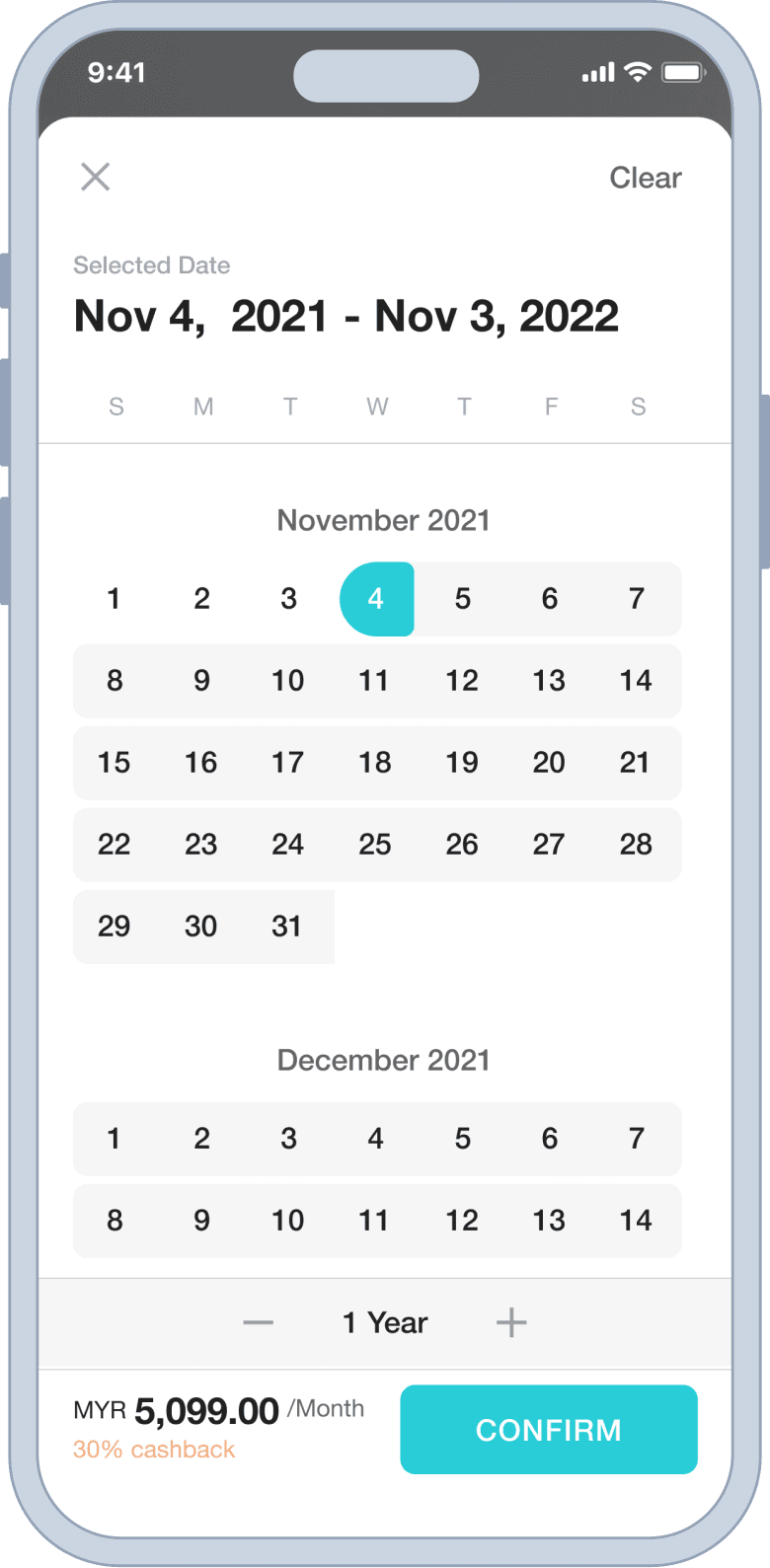 Select stay dates