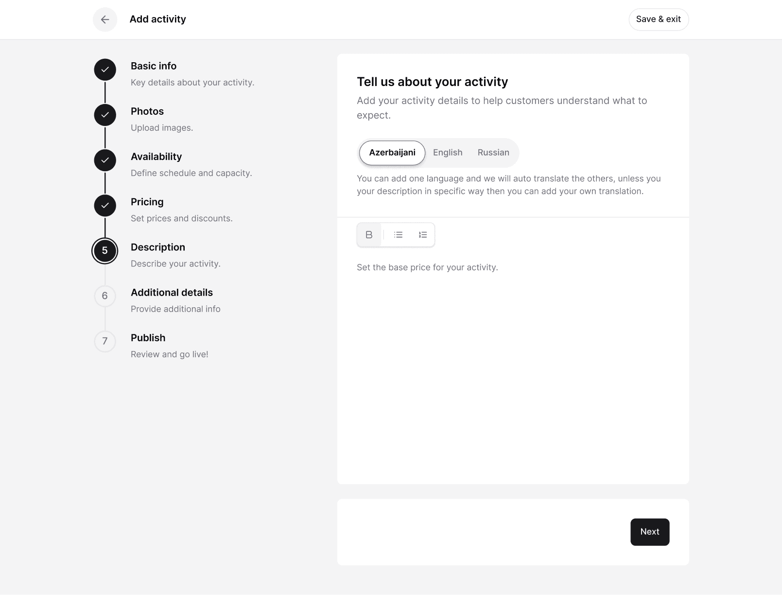Description desktop flow