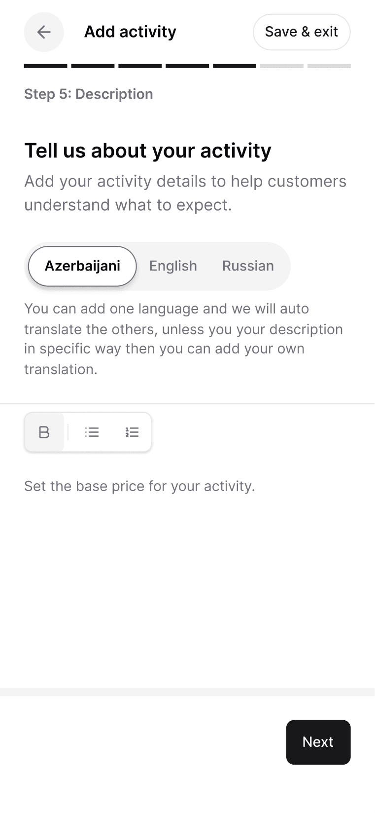 Description mobile flow